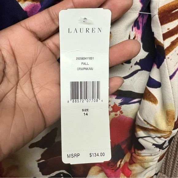 LAUREN RALPH LAUREN | Floral Print Sleeveless Dress - Picture 9 of 9